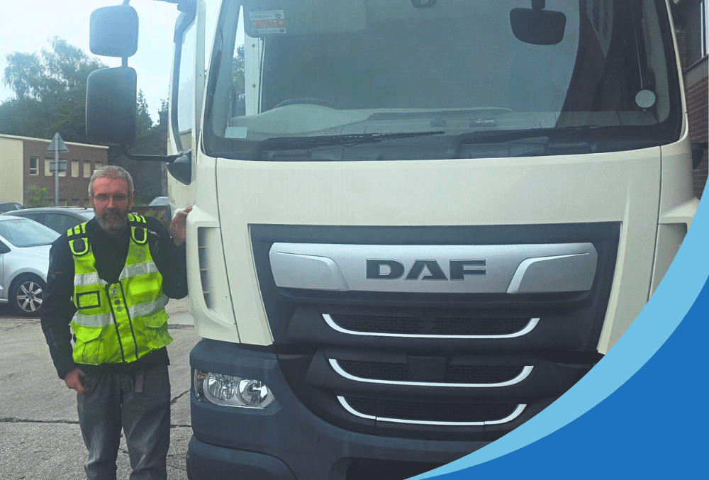 Read more about the article TRS helps Gerard launch HGV driving career  